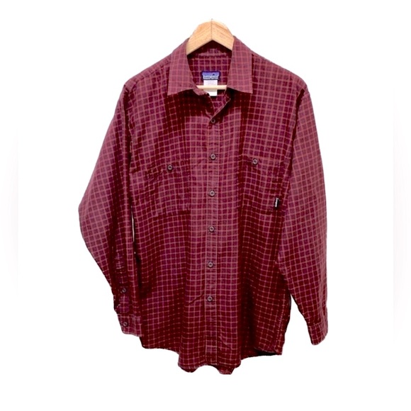 Patagonia Other - Patagonia organic cotton button down long sleeve shirt, plaid, red, M